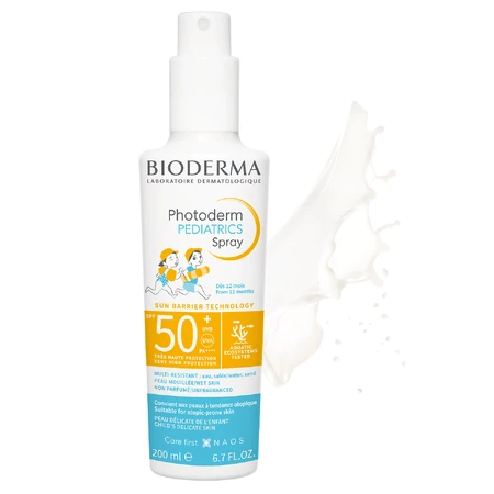 Bioderma Photoderm Pediatrics, spray protecteur pour enfants, SPF 50+, à partir de 1 an, 200 ml.
