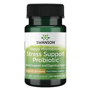 Swanson Happy Happy Microbiom Probiotic Stress Support, 60 vegetarian capsules