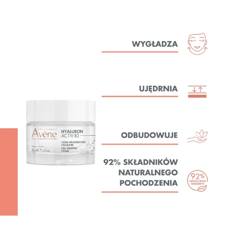 Avene Hyaluron Activ B3, cell renewal cream, 50 ml