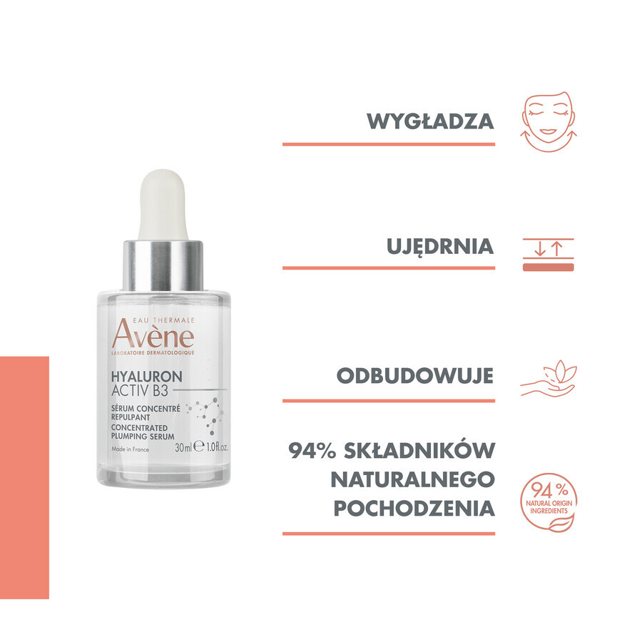 Avene Hyaluron Activ B3 Siero riempitivo concentrato, 30 ml Avene Hyaluron Activ B3 Siero riempitivo concentrato, 30 ml