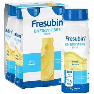 Fresubin Energy Fibre Drink, nutritional supplement, banana flavour, 4 x 200 ml