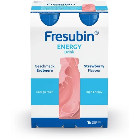 Fresubin Energy Drink, Nährstoffpräparat, Erdbeergeschmack, 4x200 ml