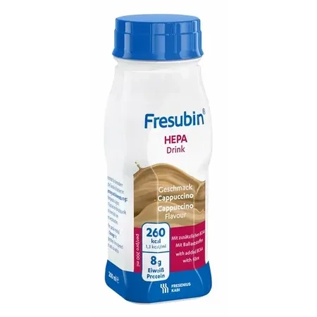 Fresubin Hepa Trinknahrung, Cappuccino, 4 x 200 ml, Fresenius Kabi 