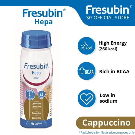 Fresubin Hepa Trinknahrung, Cappuccino, 4 x 200 ml, Fresenius Kabi 