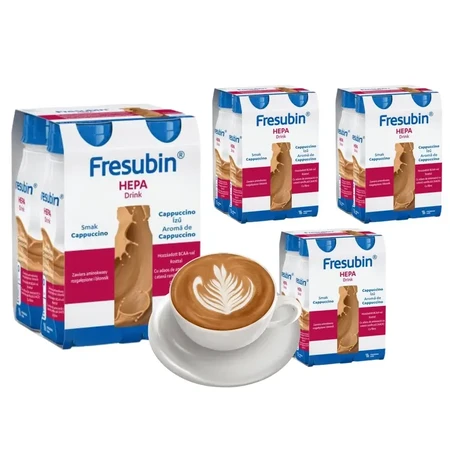 Fresubin Hepa Trinknahrung, Cappuccino, 4 x 200 ml, Fresenius Kabi 