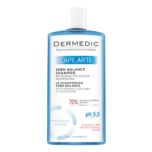 Dermedic Capilarte Sebu-Balance, shampooing rééquilibrant pour cheveux gras, 300 ml