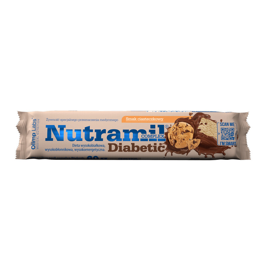 Boutique Olimp Nutramil Complex Diabetic, barre, saveur biscuit, 60 g Olimp Nutramil Complex Diabetic, barre, saveur biscuit, 60 g