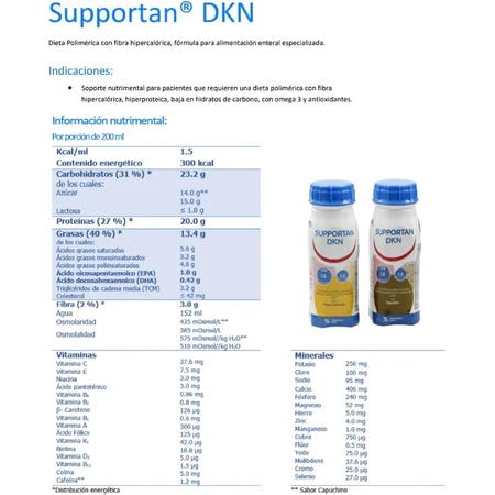 Supportan Drink, Cappuccino, 4 x 200 ml