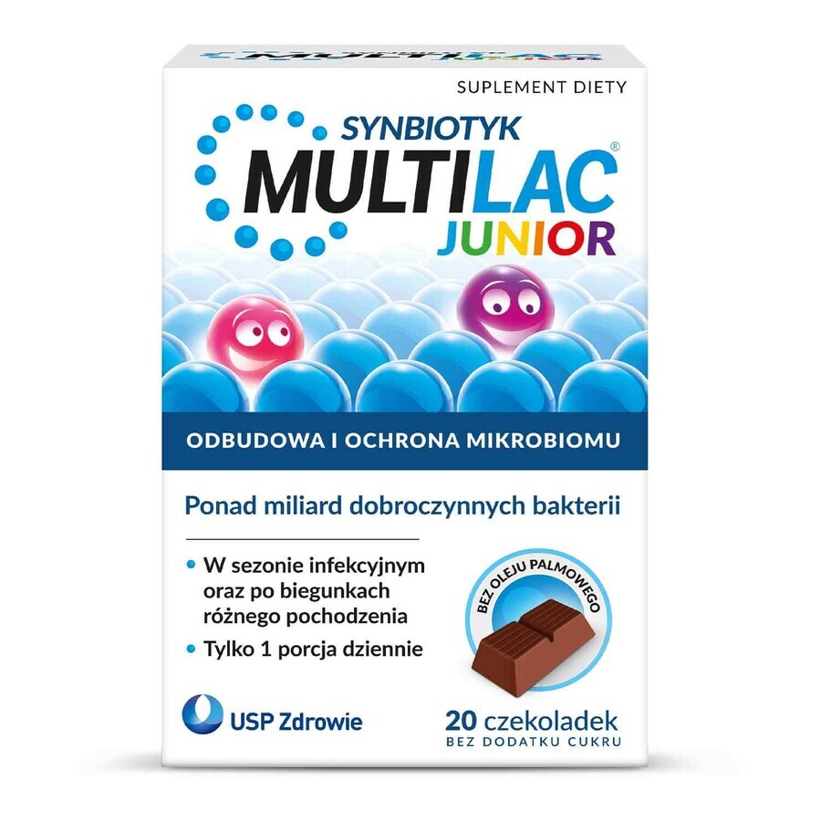 Multilac Junior Synbiotics, 20 pièces EMBALLAGE CONTAMINE