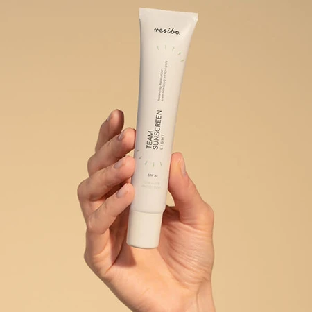 Resibo Team Zonnebrandcrème, hydraterende en regulerende crème, SPF 30, licht, 40 ml 