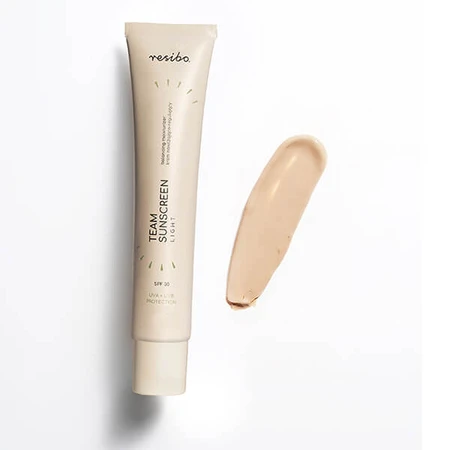 Resibo Team Zonnebrandcrème, hydraterende en regulerende crème, SPF 30, licht, 40 ml 
