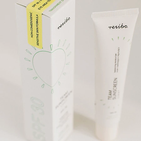 Resibo Team Zonnebrandcrème, hydraterende en regulerende crème, SPF 30, licht, 40 ml 