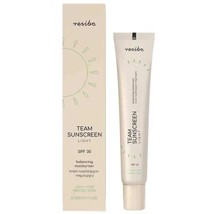 Resibo Team Zonnebrandcrème, hydraterende en regulerende crème, SPF 30, licht, 40 ml  