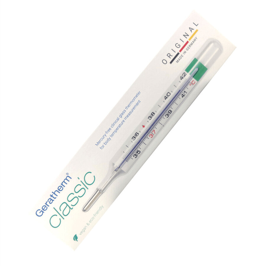 Geratherm Classic, mercury-free glass thermometer with stirrer