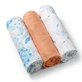 BabyOno, mousseline luiers, 70 x 70 cm, 100% katoen, superzacht, kleurrijk, 3 stuks