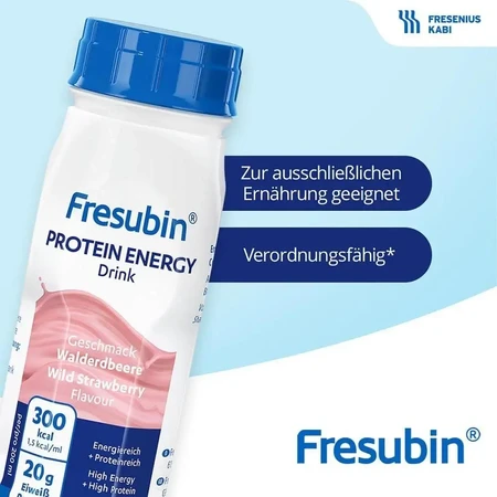 Fresubin Protein Energy with strawberry flavor, 4 x 200 ml, Fresenius Kabi