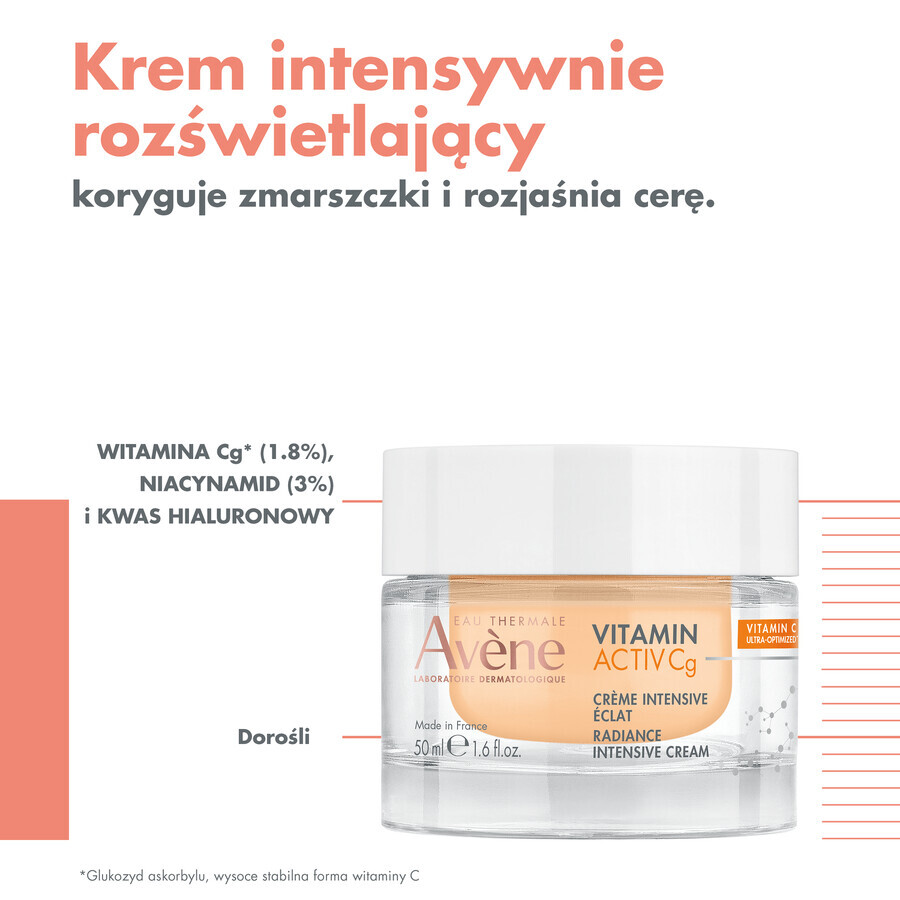 Avene Vitamin Activ Cg, intensive lightening cream, 50 ml