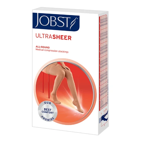 Jobst Ultra Sheer, bas de compression, CCL2, bout fermé, taille 4, naturel