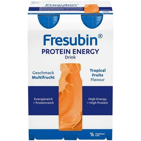 Fresubin Protein Energy Drink, voedingspreparaat, tropische vruchtensmaak, 4 x 200 ml