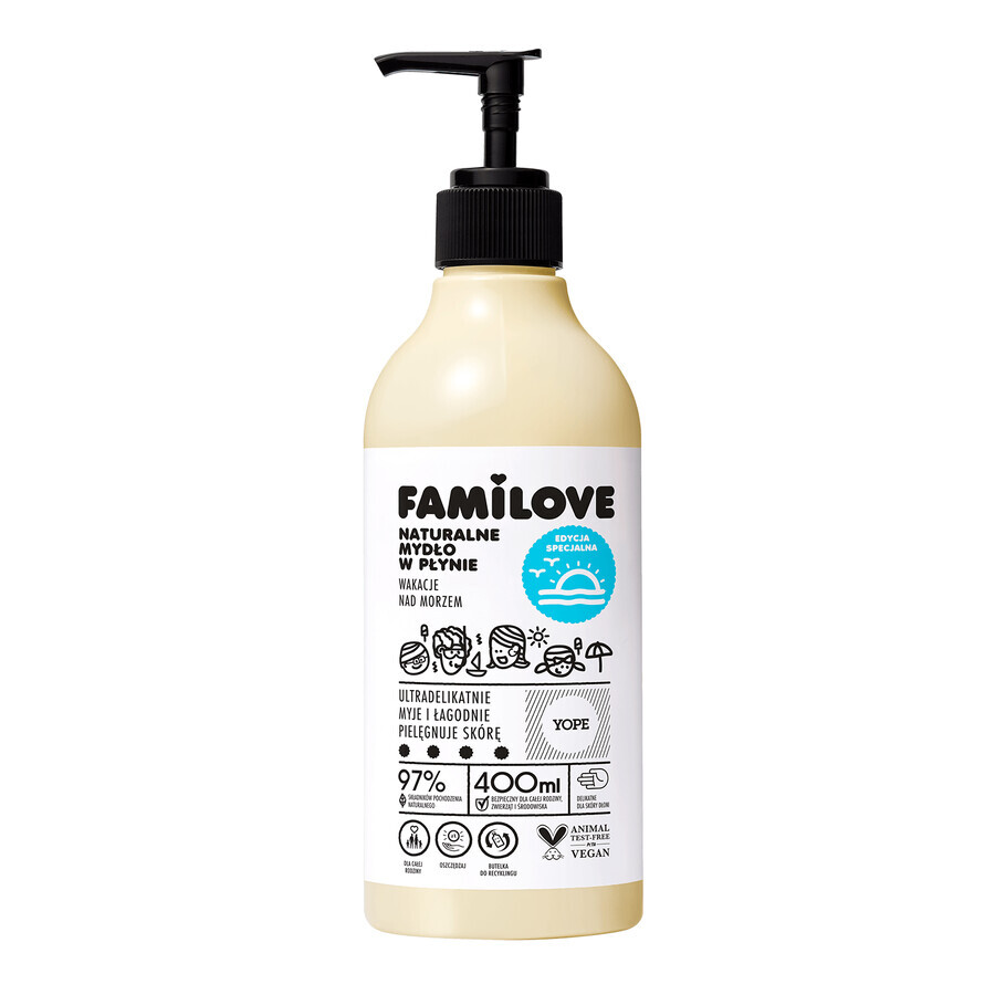 Winkel op Yope Familove, vloeibare zeep, strandvakantie, 400 ml Yope Familove, vloeibare zeep, strandvakantie, 400 ml