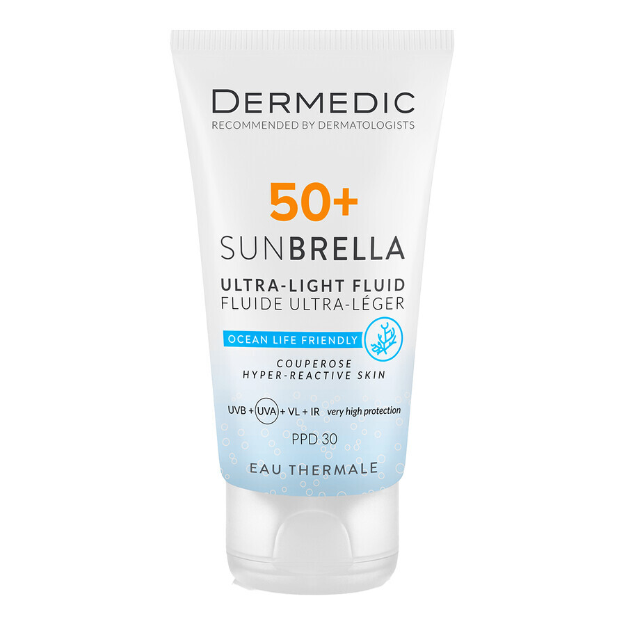 Winkel op Dermedic Sunbrella, ultralichte gezichtsbeschermende crème, hyperreactieve en vasculaire huid, SPF 50+, 40 ml Dermedic Sunbrella, ultralichte gezichtsbeschermende crème, hyperreactieve en vasculaire huid, SPF 50+, 40 ml