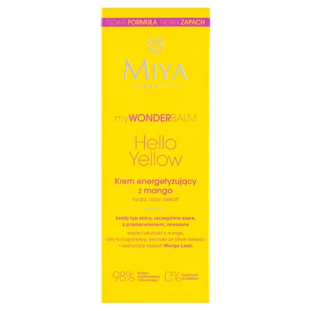Miya myWONDERBALM Hello Yellow, energizing cream with mango, 75 ml