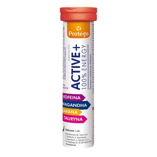 Protego Active + 100% Energy, arôme pamplemousse, 20 comprimés effervescents