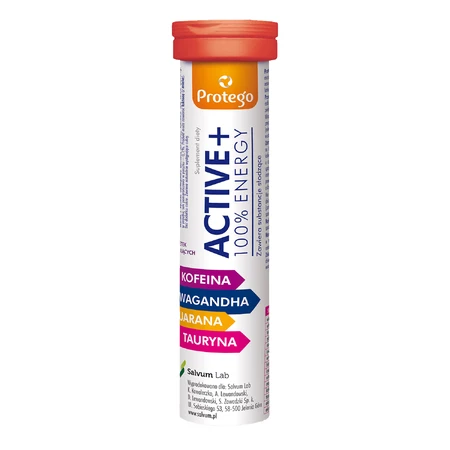 Protego Active + 100% Energy, arôme pamplemousse, 20 comprimés effervescents