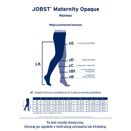 Jobst Maternity Opaque Pregnancy Compression Tights CCL2 Closed Toe Size 3 Black