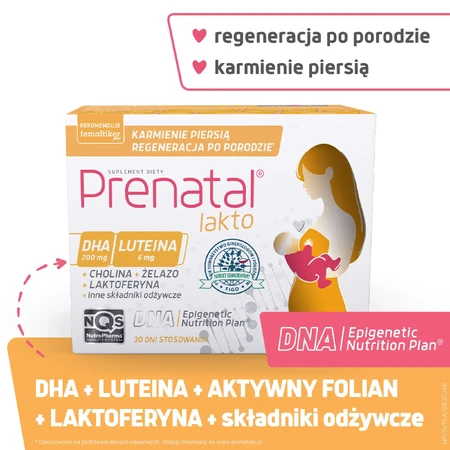 Prenatal Lakto, 30 harde capsules + 30 zachte capsules