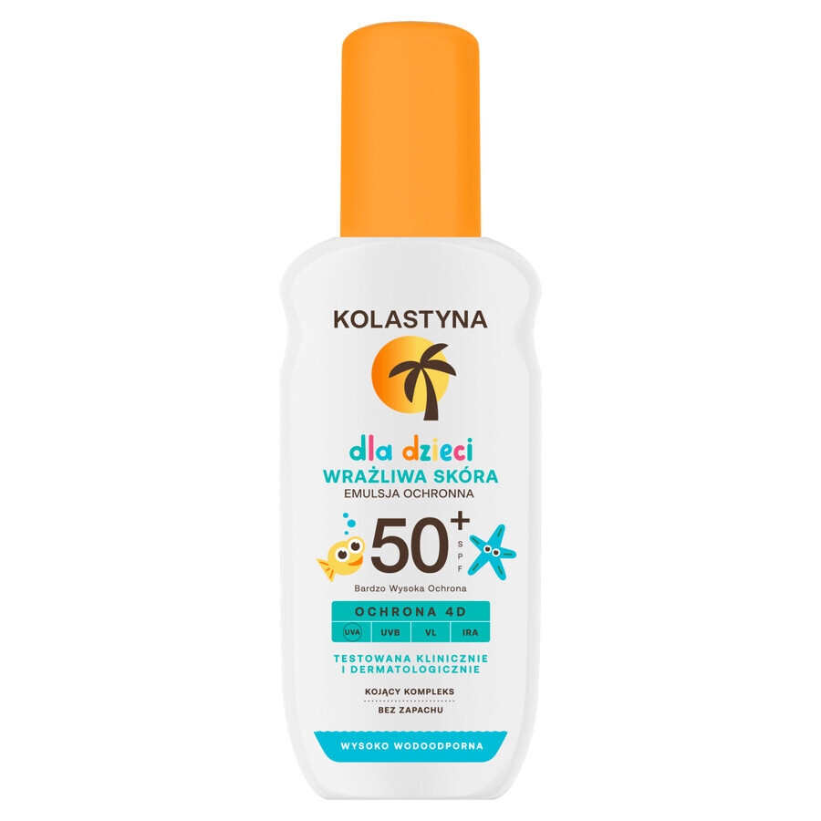 Shop Kolastyna, schützendes Emulsionsspray für Kinder, empfindliche Haut, SPF 50+, 150 ml Kolastyna, schützendes Emulsionsspray für Kinder, empfindliche Haut, SPF 50+, 150 ml
