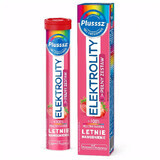 Plusssz Elektrolity + 100% Multivitamins, strawberry and lemon flavor, 24 effervescent tablets