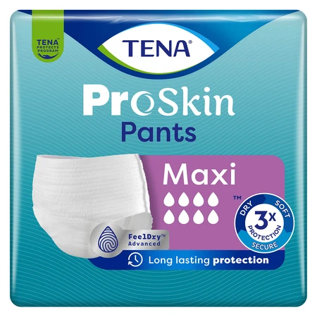 Tena Pants ProSkin, braga absorbente, talla M, 80-110 cm, Maxi, 10 unidades