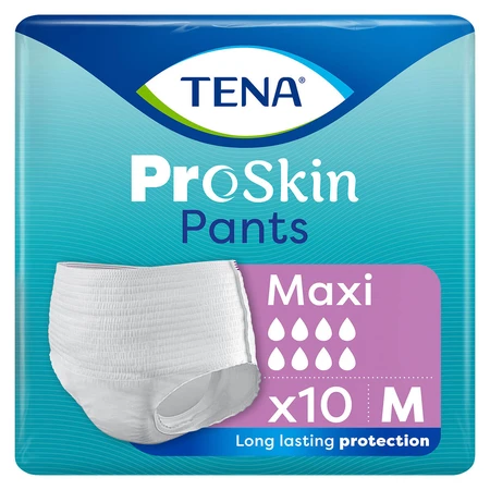 Tena Pants ProSkin, braga absorbente, talla M, 80-110 cm, Maxi, 10 unidades