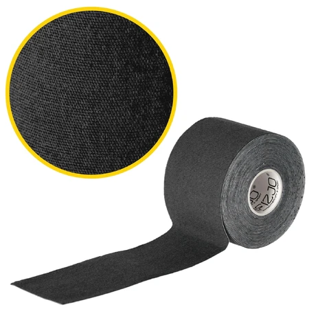 4Fizjo, cinta de kinesiotaping, negra, 5 cm x 5 m