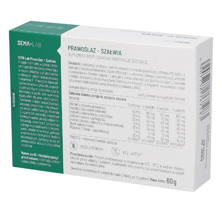 SEMA Lab Orthoplasme + Sauge, 24 pastilles
