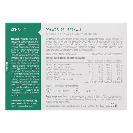SEMA Lab Orthoplasme + Sauge, 24 pastilles