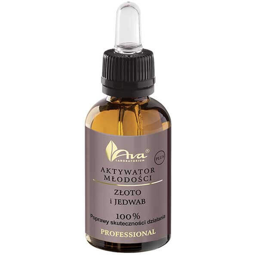 Ava Youth Activator Plus, suero facial de oro y seda, 30 ml