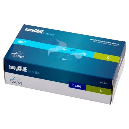 EasyCare Nitrile, nitrile gloves, nitrile, sterile, powder free, size L, 100 pieces