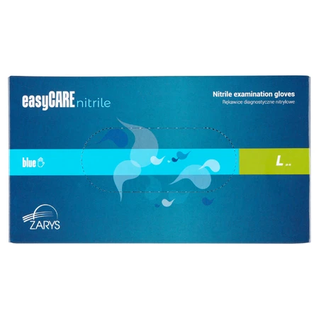 EasyCare Nitrile, nitrile gloves, nitrile, sterile, powder free, size L, 100 pieces
