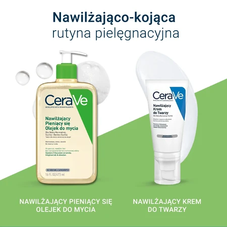 CeraVe, moisturizing foaming oil with ceramides for washing, 473 ml