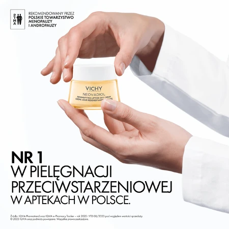 Vichy Neovadiol Peri-Menopause, crème de jour raffermissante pour restaurer la densité, peaux normales et mixtes, 50 ml