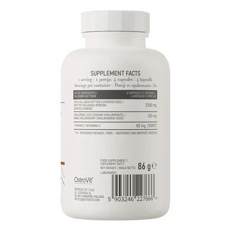 OstroVit marine collagen + hyaluronic acid + vitamin C, 120 capsules