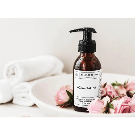 Ministry of Good Soap, hydrophiles Abschmink- und Gesichtswaschöl, Rose, Himbeere, 140 ml