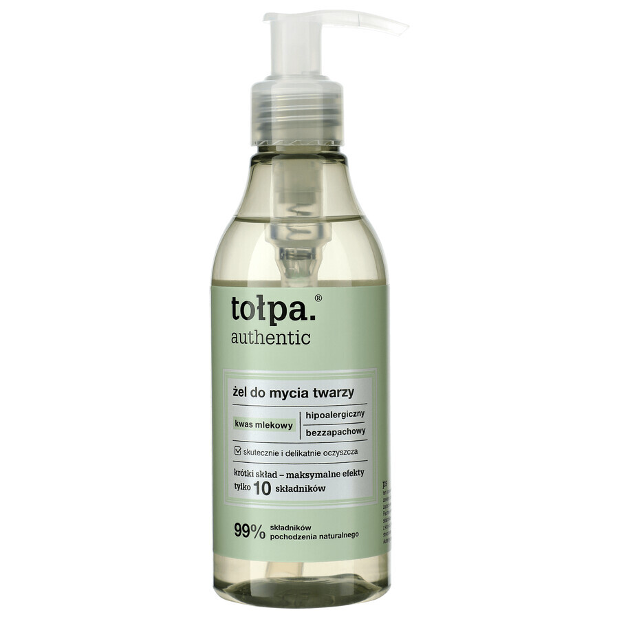 Cumpără Tolpa Authentic, gel de curățare facială, acid lactic, 195 ml Tolpa Authentic, gel de curățare facială, acid lactic, 195 ml