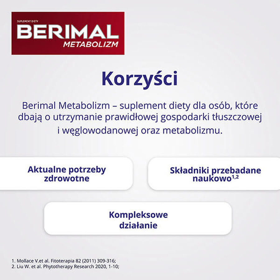Berimal Metabolism, 30 capsules