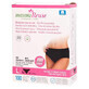 Masmi Reuse, braguita menstrual, algod&#243;n org&#225;nico, negro, talla L, 102-110 cm, 1 pieza