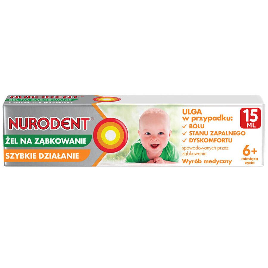 Nurodent, teething gel, 15 ml