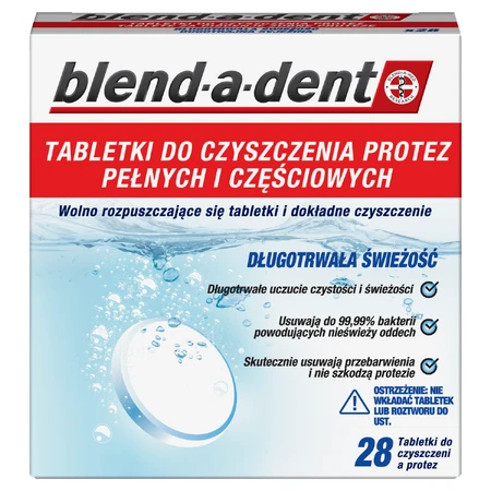 Blend-a-dent Reinigungstabletten für den Zahnersatz, 28 Tabletten