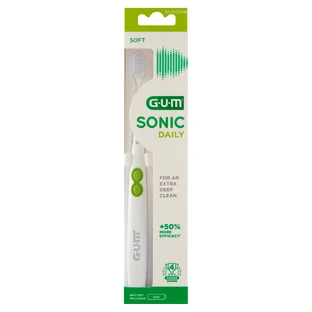 Sunstar Gum Sonic Sonic Daily, sonic toothbrush, white, 1 pc